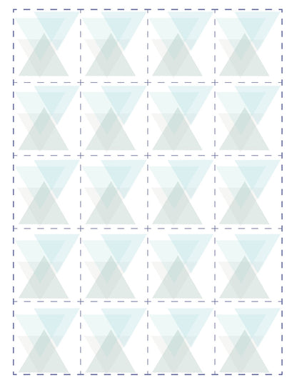blue triangles on back of cards