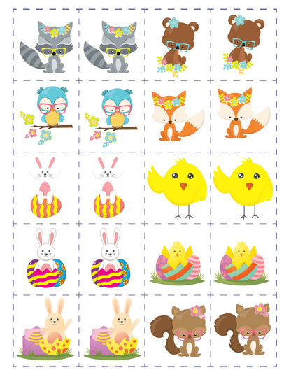 easter matching cards