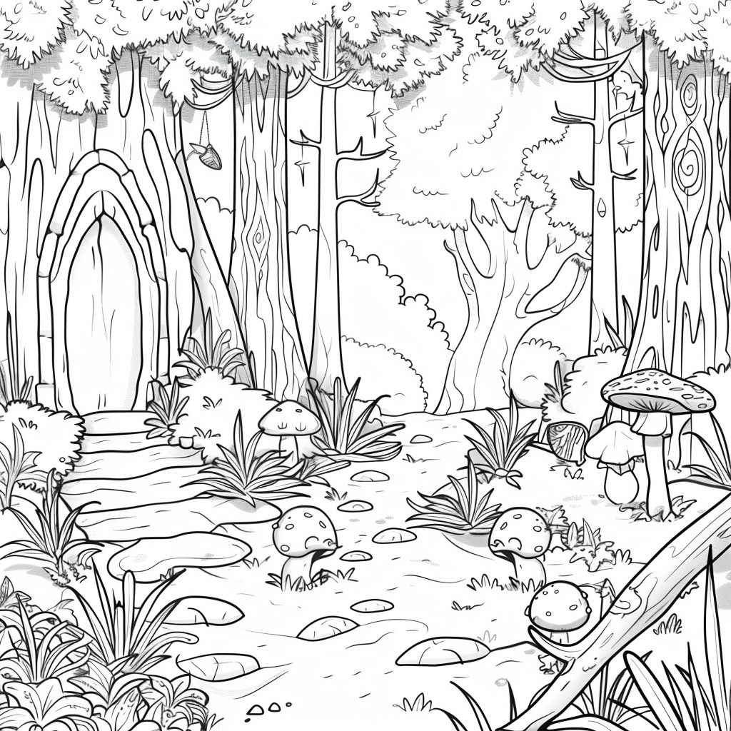 Enchanted Forest Coloring Pages