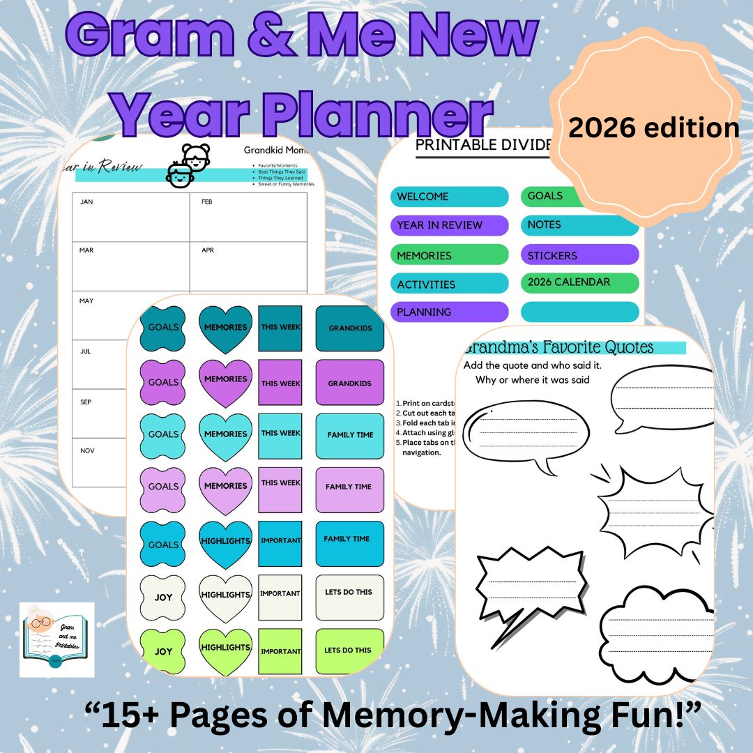 Grandma &amp; Me New Year Memory Planner