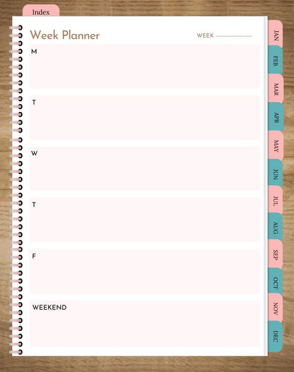 weekly planner page of planner
