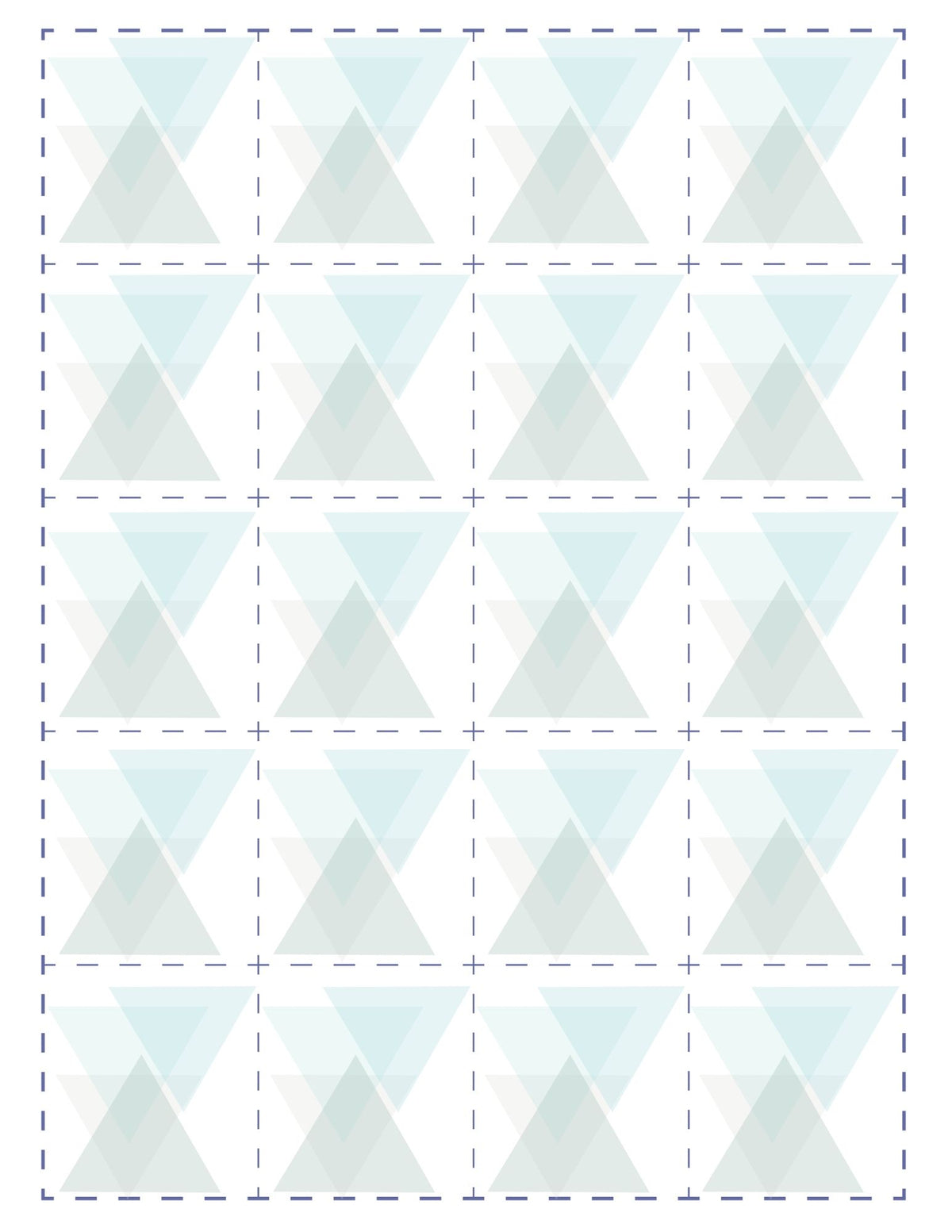 back of cards in blue