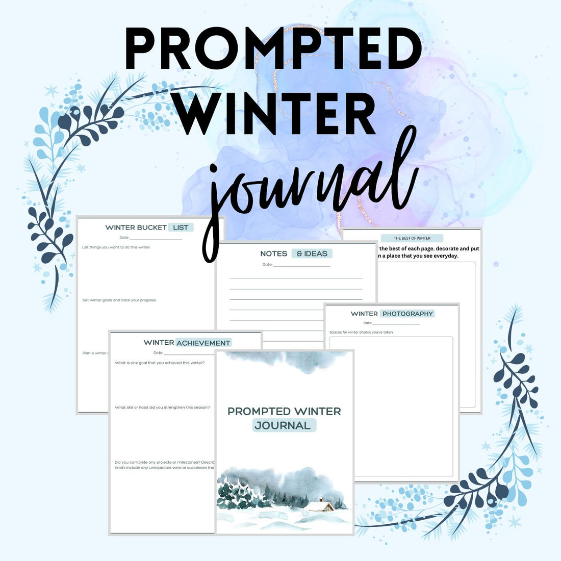 winter journal pages