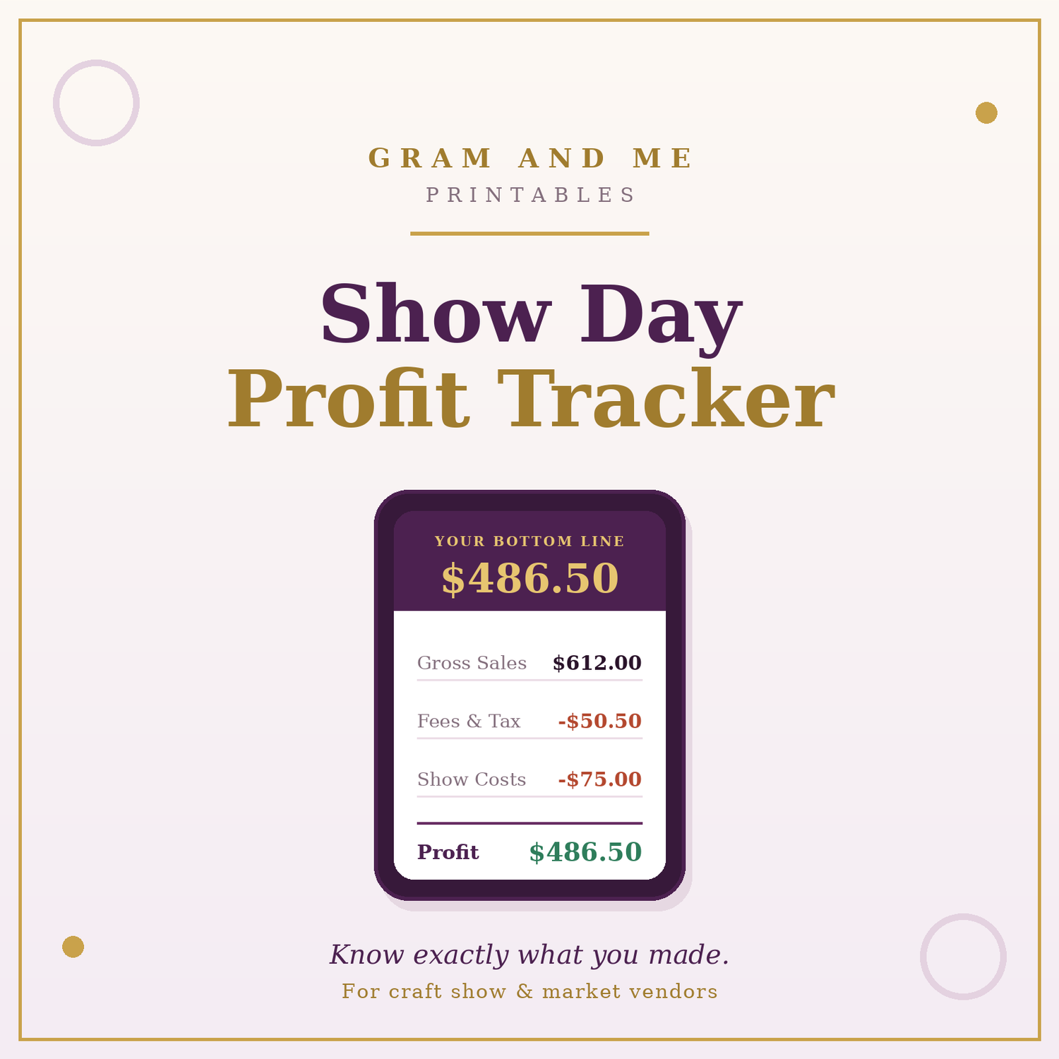 Show Day Profit Tracker