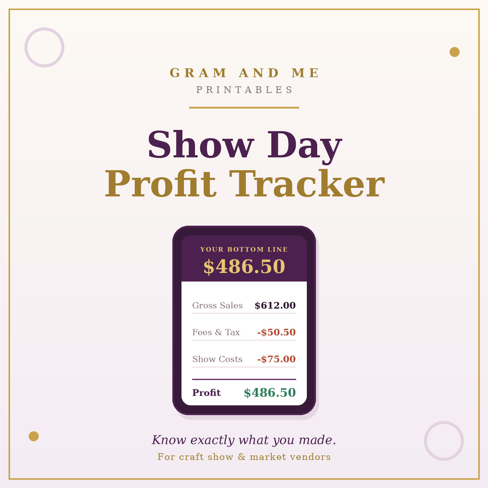 Show Day Profit Tracker