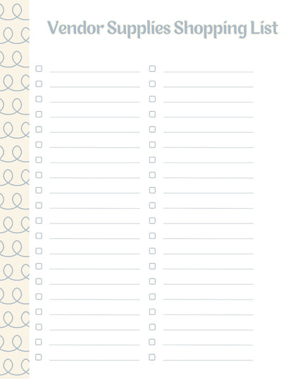 Vendor Show Planner and Tracker Binder