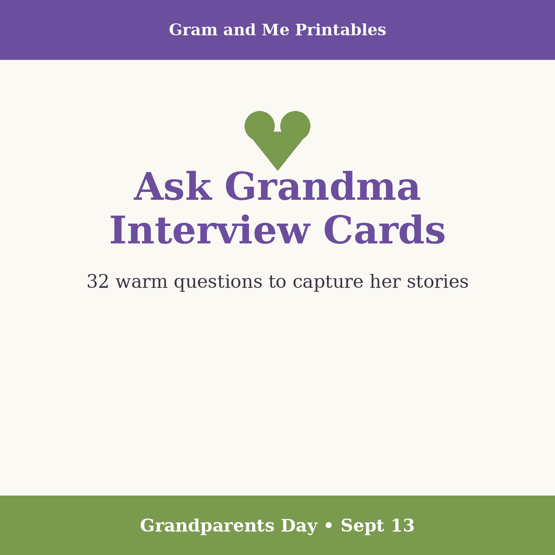 Ask Grandma Interview Cards