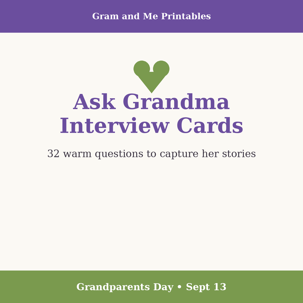 Ask Grandma Interview Cards