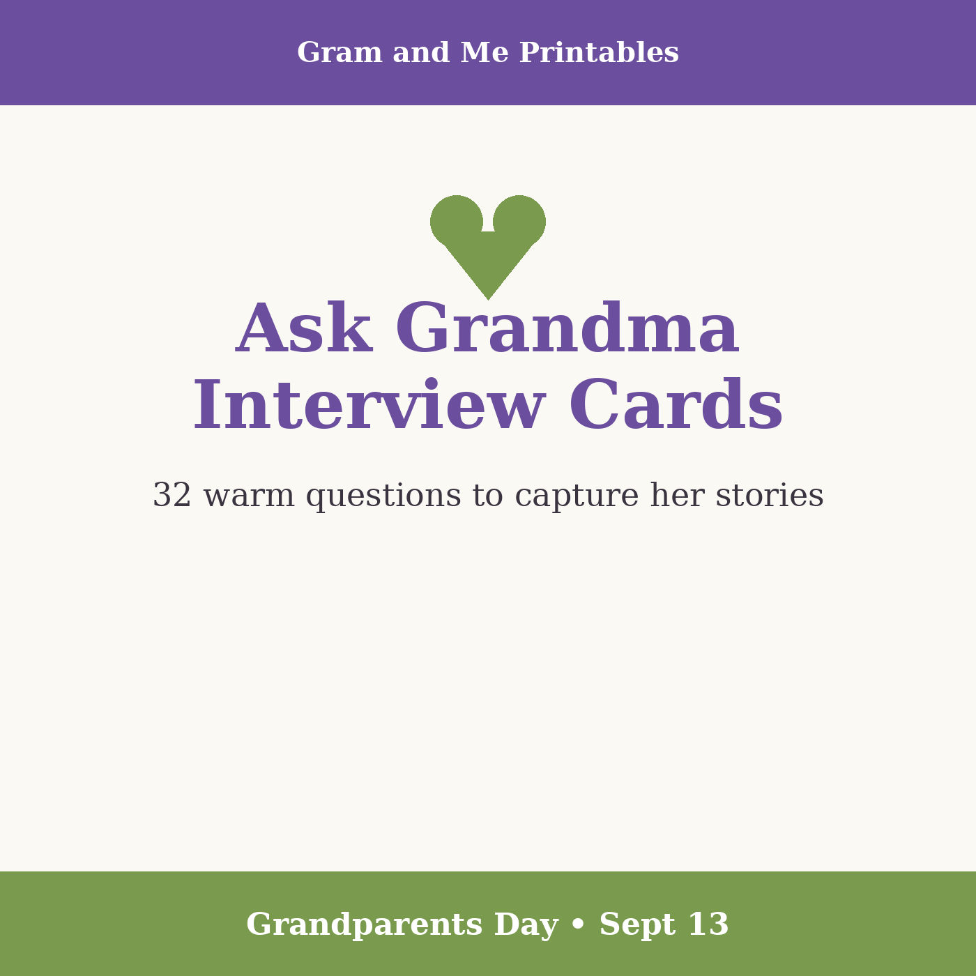Ask Grandma Interview Cards