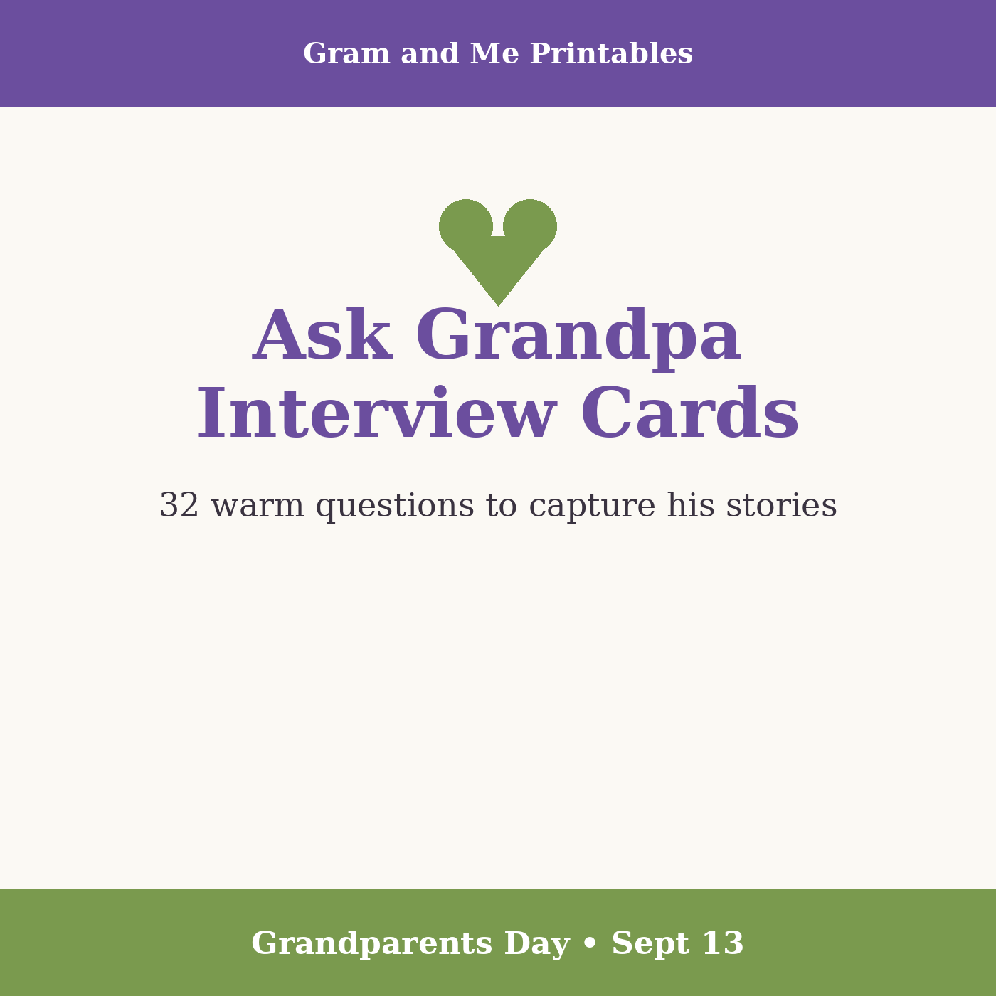 Ask Grandpa Interview Cards