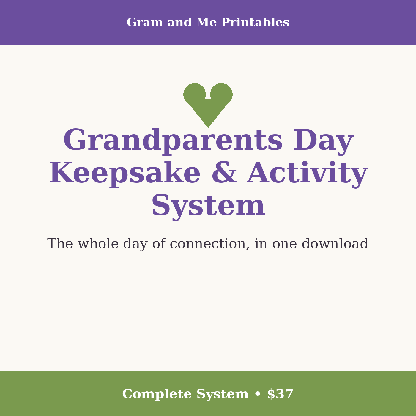 Grandparents Day Keepsake &amp; Activity System
